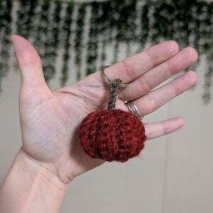 Handcrafted Red Crochet Keychain